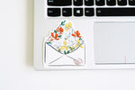 Floral Envelope Snail Mail Vinyl Matte Large Sticker