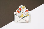 Floral Envelope Snail Mail Vinyl Matte Large Sticker