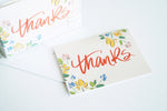 Neutral Floral Thank You Card Set of 10