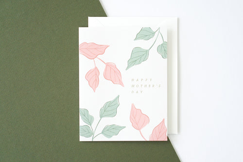 Happy Mother's Day Foliage Inspired Card