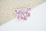 Pink Introvert Club Glossy Glitter Vinyl Sticker