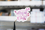 Pink Introvert Club Glossy Glitter Vinyl Sticker