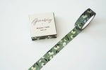 Elegant Green Floral Pattern Washi Tape