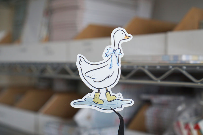 Rainy Goose Matte Sticker with Mirror Details
