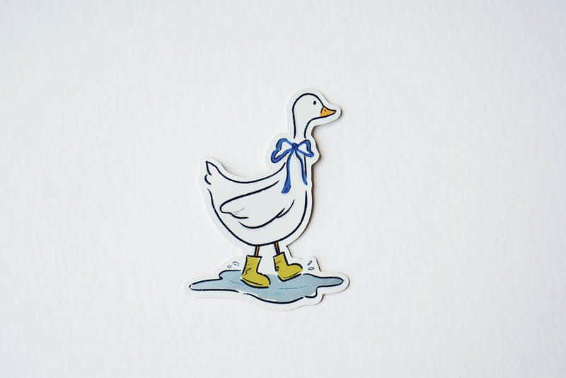 Rainy Goose Matte Sticker with Mirror Details