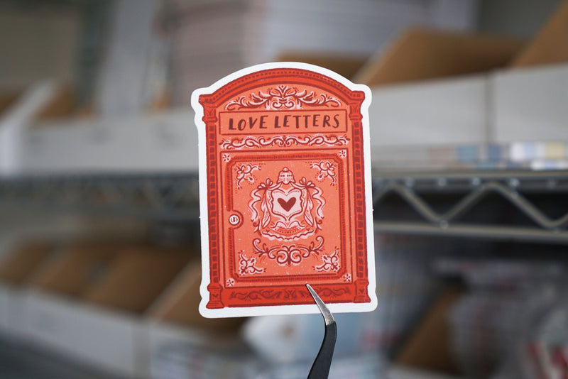 Love Letters Vintage Mailbox Matte Sticker