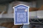 Blue Snail Mail Vintage Mailbox Matte Sticker