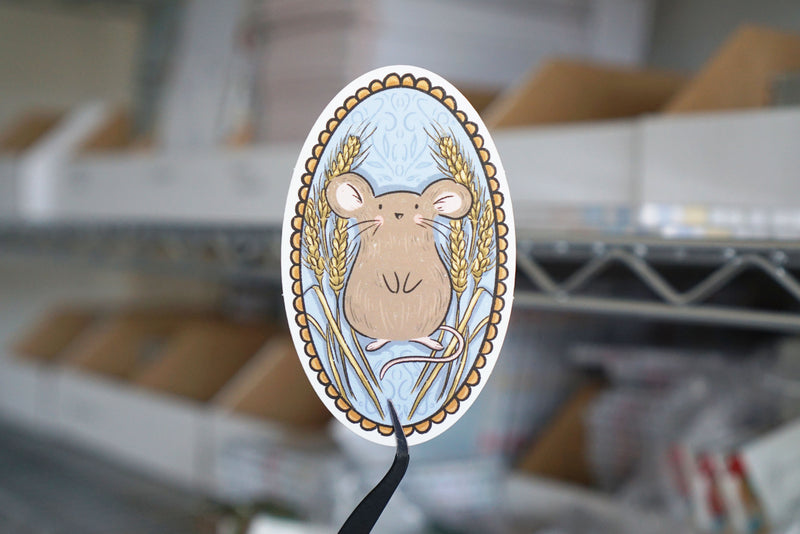 Mouse - Cottage Core Zodiac Matte Sticker