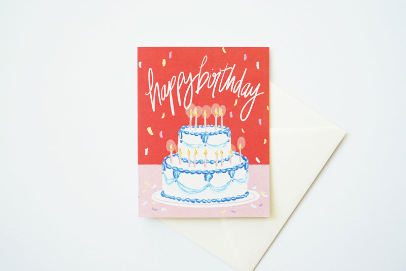 Confetti Cake Happy Birthday Card