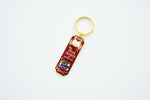 Book Society Gold Enamel Keychain, Dark