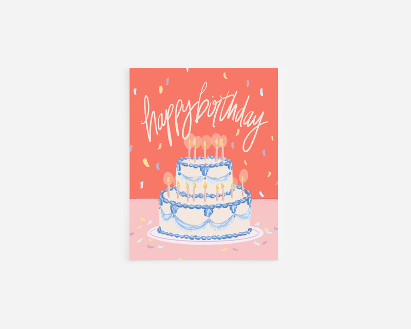Confetti Cake Happy Birthday Card