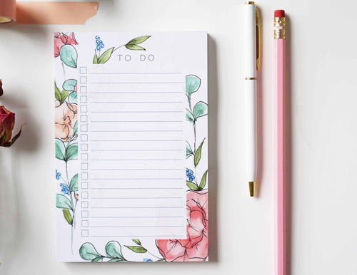 May Floral List Pad