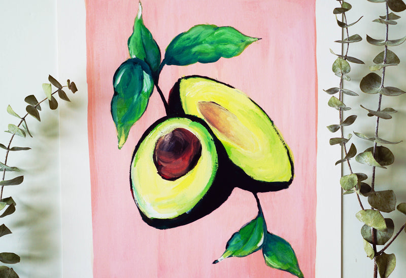 Avocados in Gouache