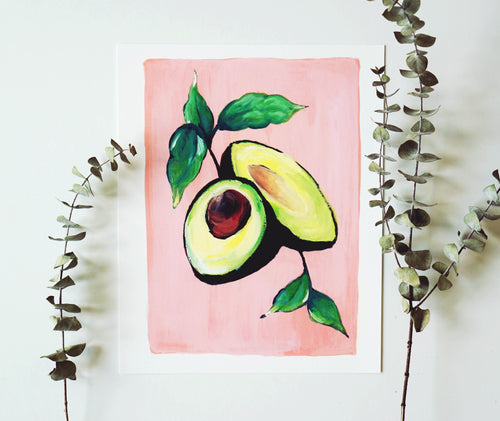 Avocados in Gouache