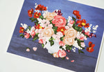Floral Impressions, in Blue