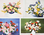 Floral Impressions, in Blue