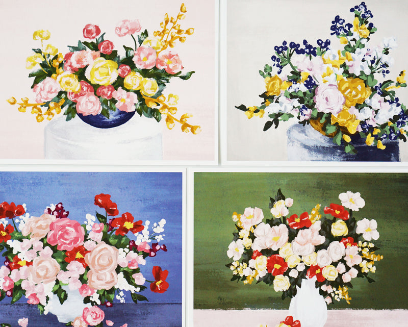 Floral Impressions, in Blue