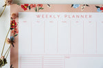 Peach Floral Weekly Planner
