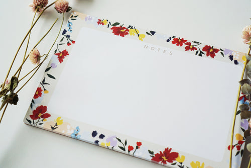 Floral Impressions Blank Notepad