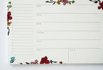 Cream Floral Weekly Planner
