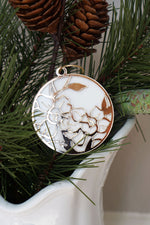 White and Gold Floral Ornament