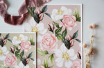 Roses and Poppy Flowers - Mauve Pattern