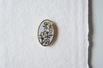 White and Lilac Floral Pin