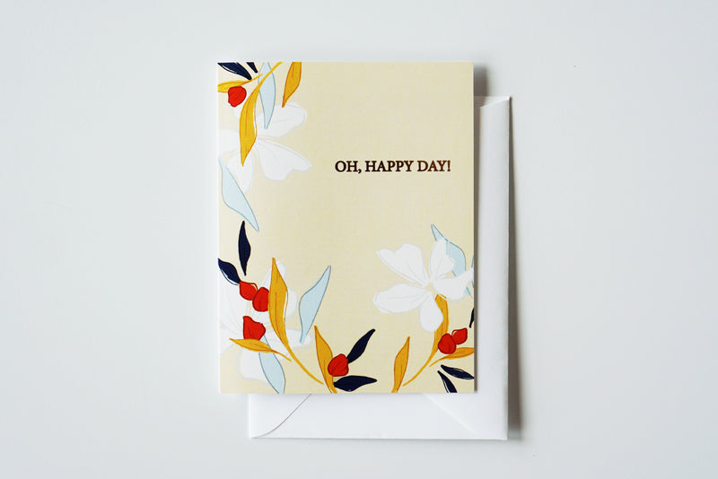 Oh, Happy Day Gold Foil Card