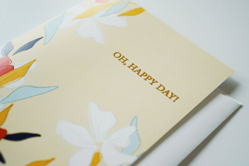 Oh, Happy Day Gold Foil Card
