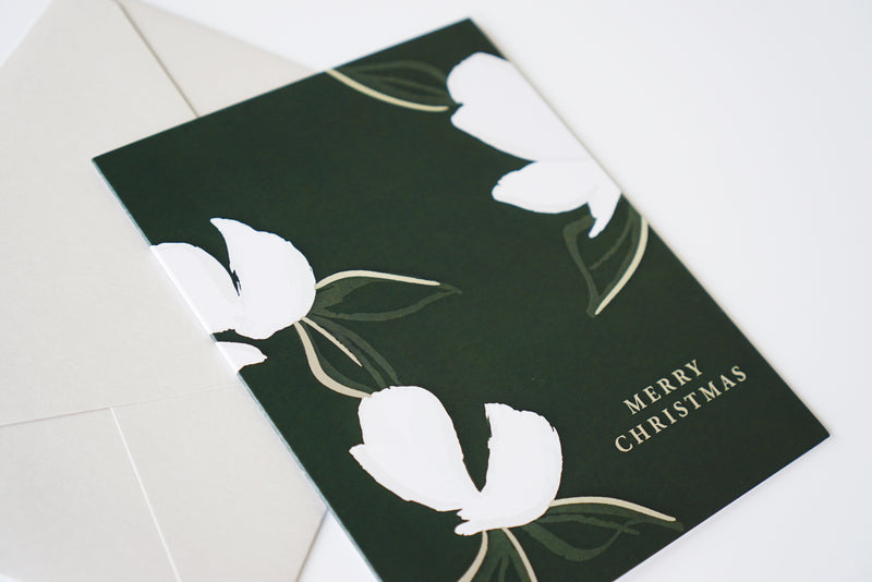 Merry Christmas Silver Foil Card