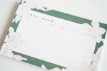 Green Floral Weekly Planner
