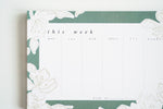 Green Floral Weekly Planner