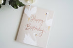 Swan Themed Happy Birthday Card