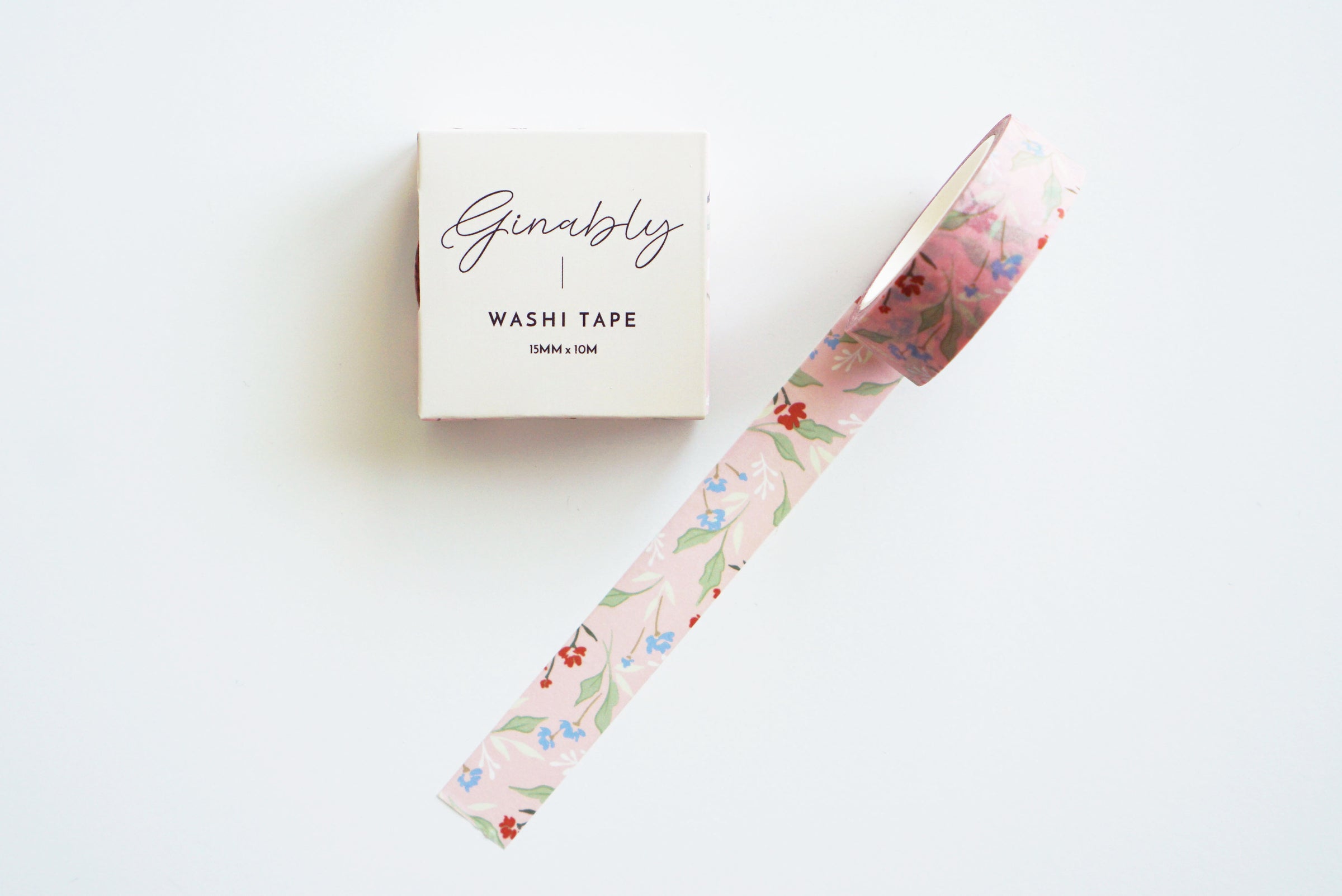 pale pink floral washi tape