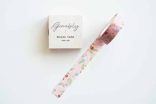 Baby Pink Floral Pattern Washi Tape