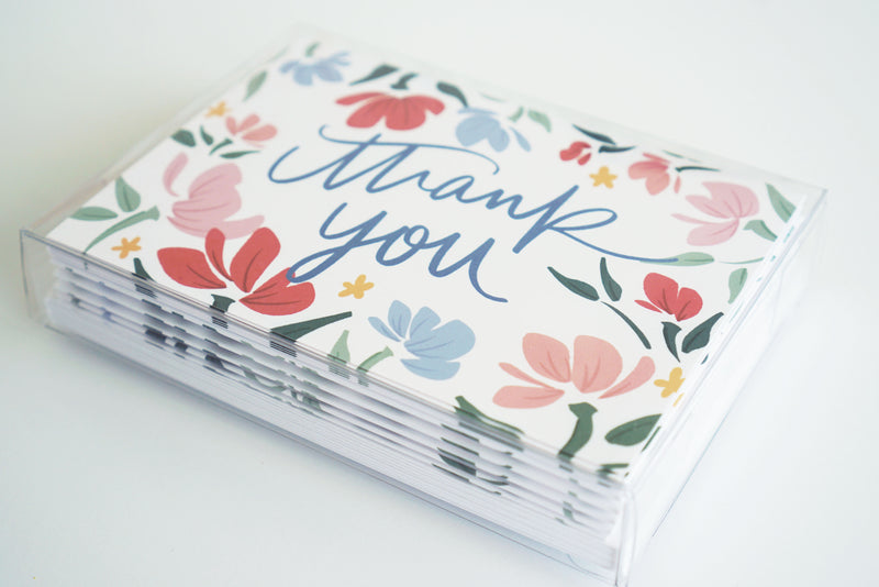 Floral Thank You Card Set of 10