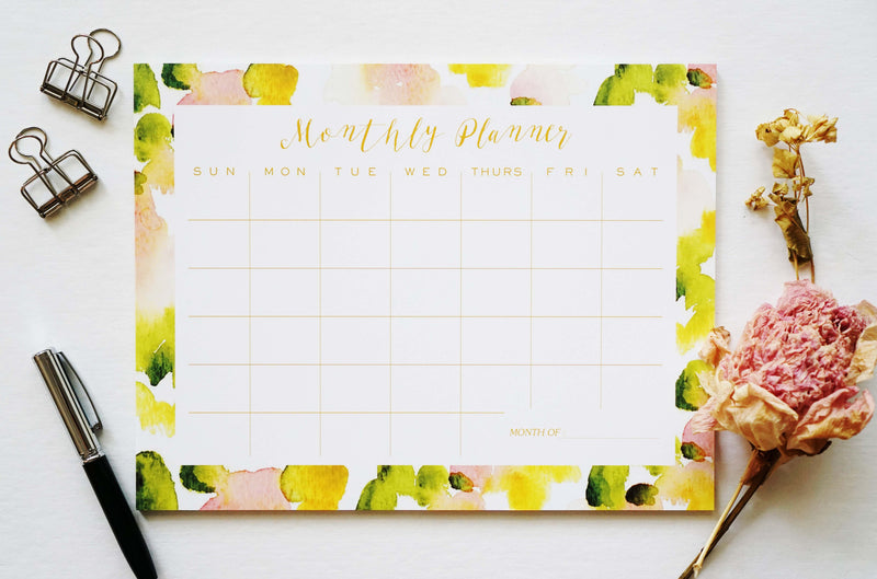 Abstract Monthly Planner - Ginably - 2