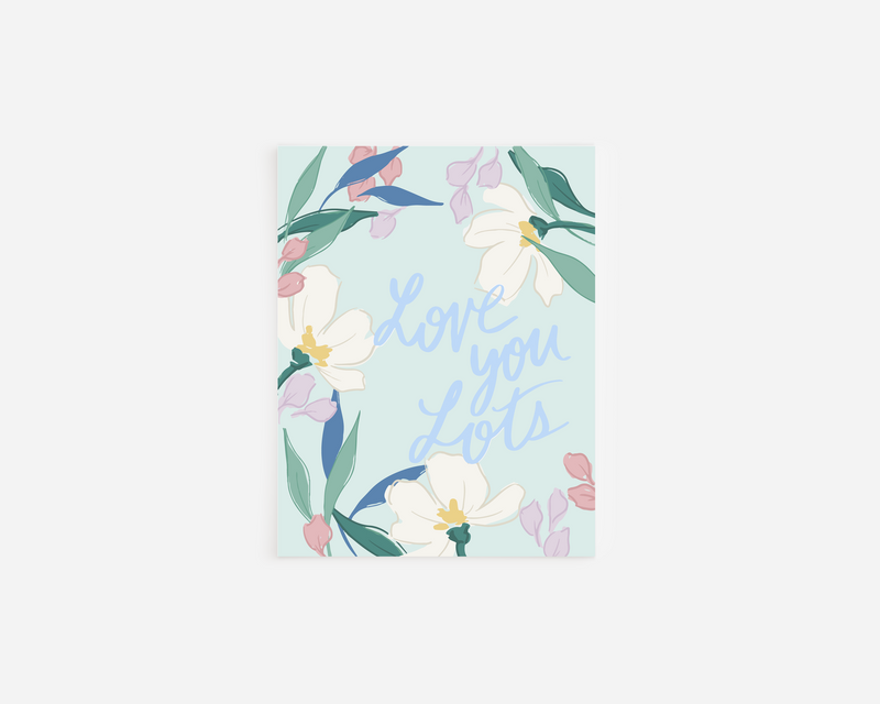 Love You Lots Iridescent Foil Card