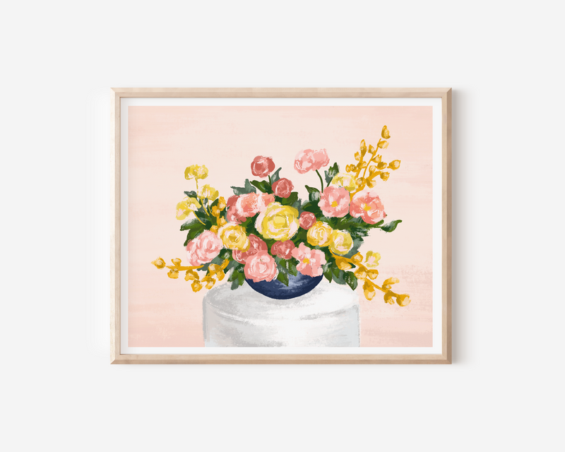 Floral Impressions, in Pink