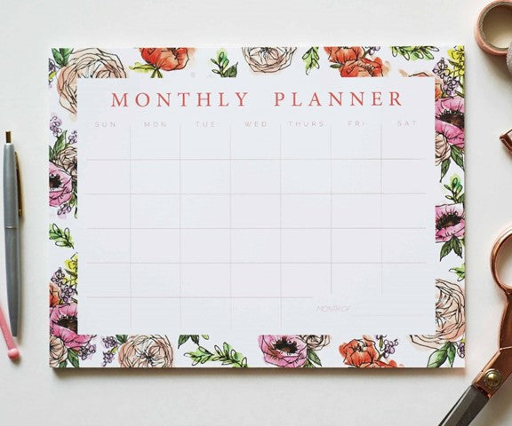 Pink Monthly Planner