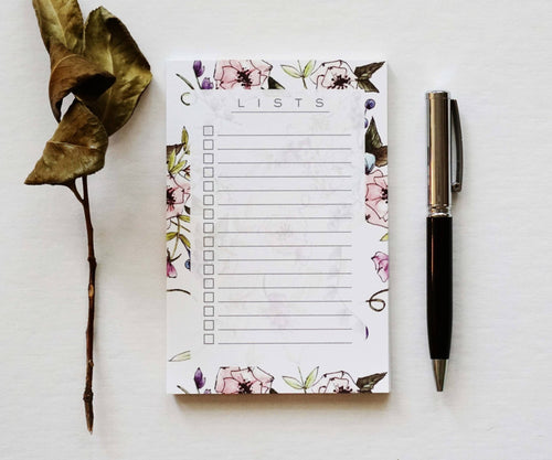 Floral List Pad - Ginably