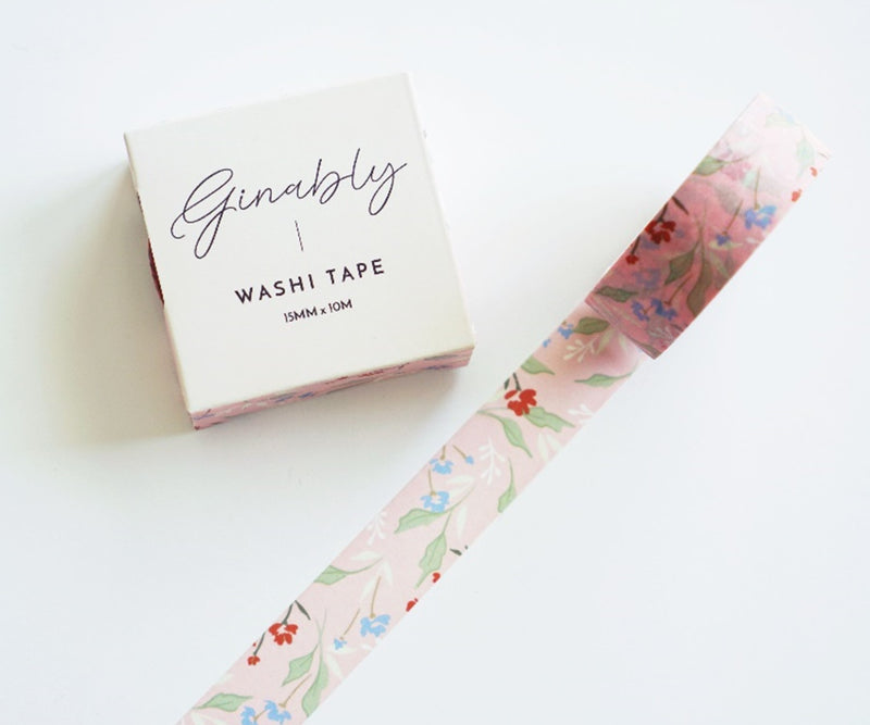 Baby Pink Floral Pattern Washi Tape