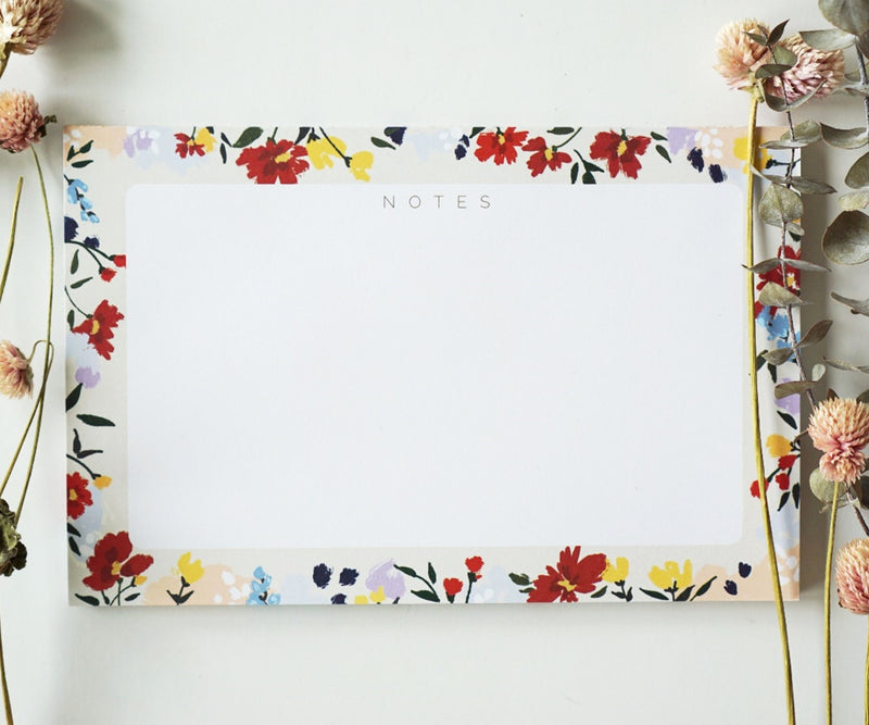 Floral Impressions Blank Notepad