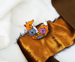 Floral Fox Pin