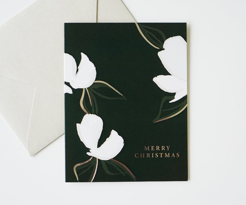 Merry Christmas Silver Foil Card